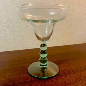 Margarita Glass - Green Bubble Stem